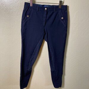Pikeur Navy Riding Breeches Silicone Full Seat Size 84 Equestrian Pants